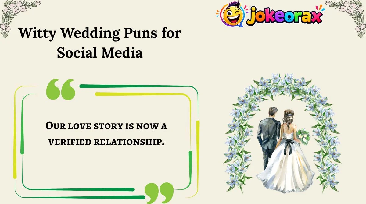 Witty Wedding Puns for Social Media