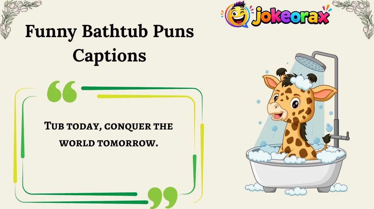 Funny Bathtub Puns Captions