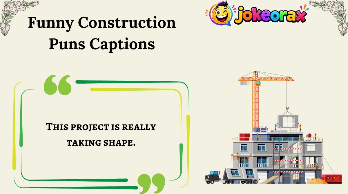 Funny Construction Puns Captions