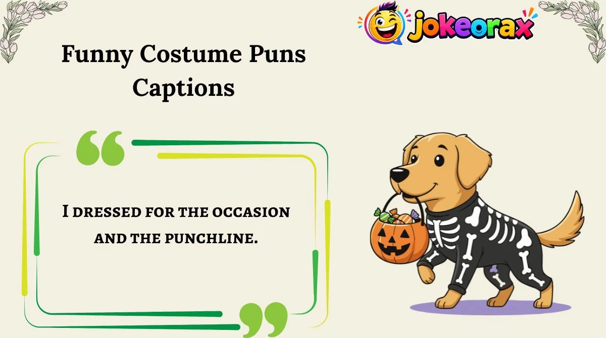 Funny Costume Puns Captions