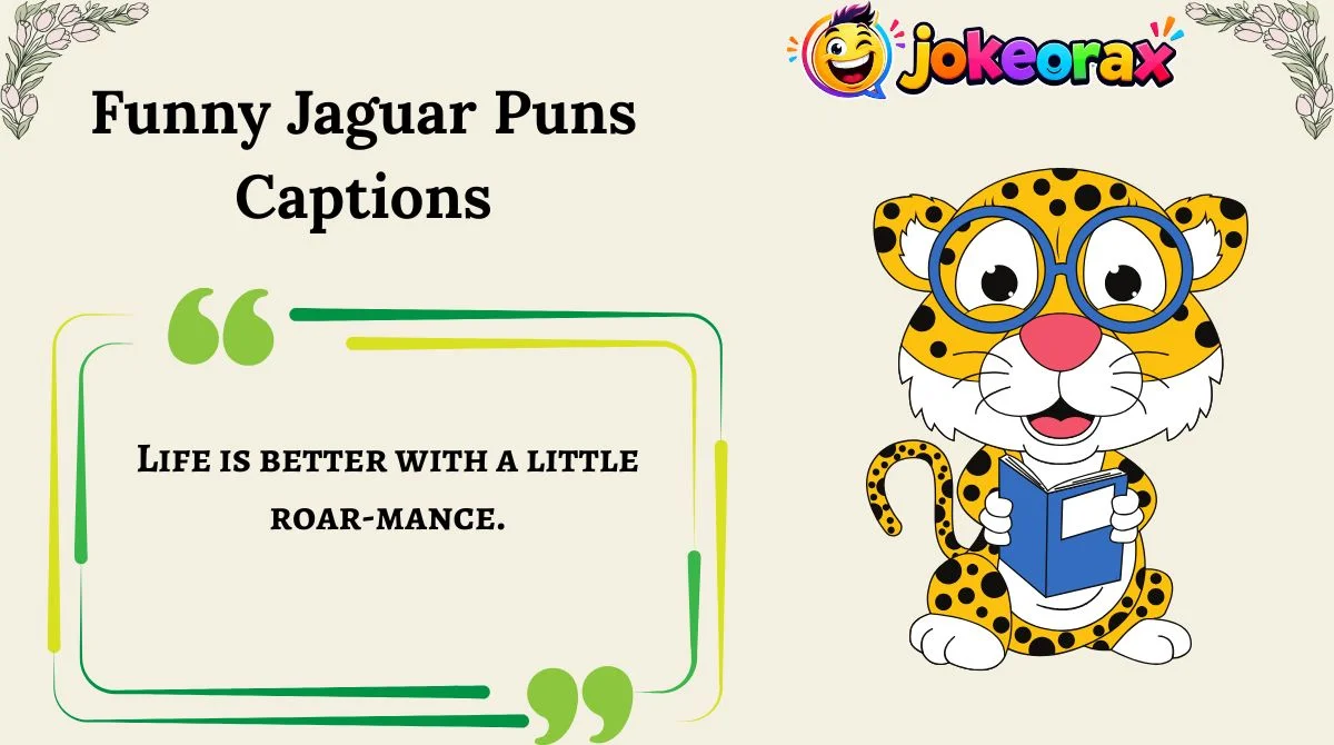 Funny Jaguar Puns Captions