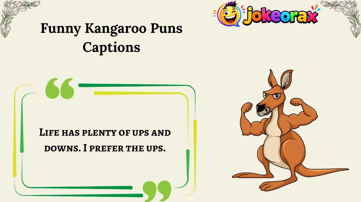 Funny Kangaroo Puns Captions
