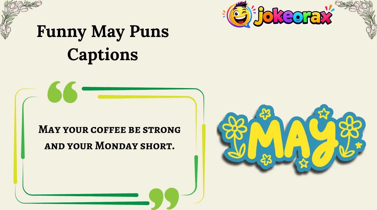 Funny May Puns Captions