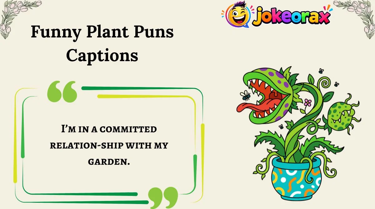 Funny Plant Puns Captions