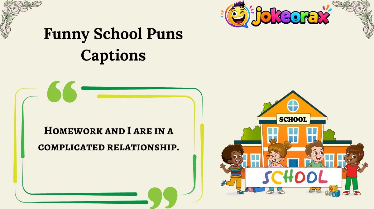 Funny School Puns Captions
