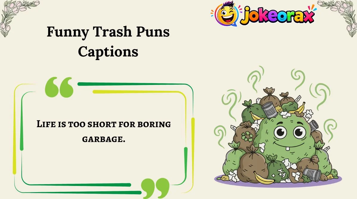 Funny Trash Puns Captions