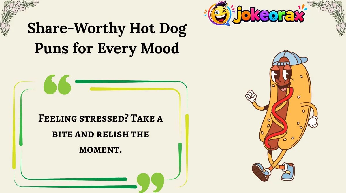 Share-Worthy Hot Dog Puns for Every Mood