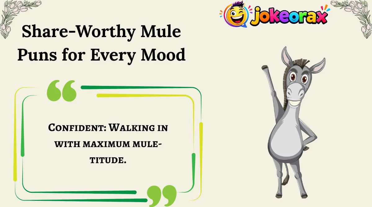 Share-Worthy Mule Puns for Every Mood