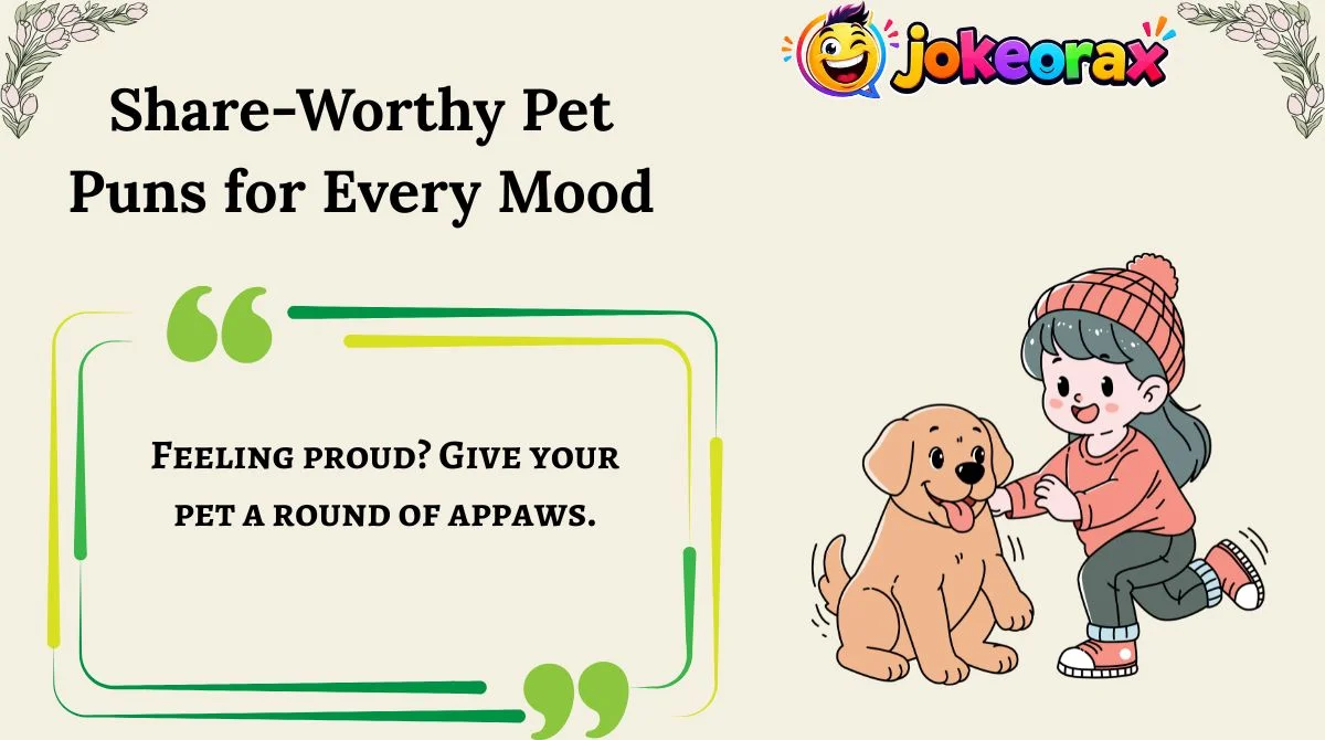 Share-Worthy Pet Puns for Every Mood