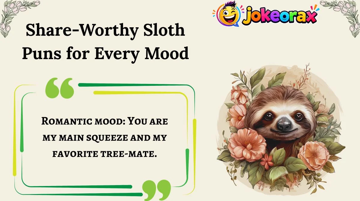 Share-Worthy Sloth Puns for Every Mood