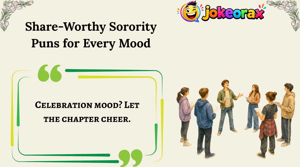 Share-Worthy Sorority Puns for Every Mood