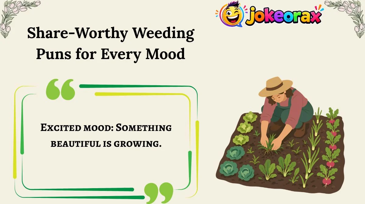 Share-Worthy Weeding Puns for Every Mood