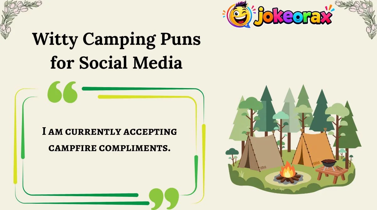 Witty Camping Puns for Social Media