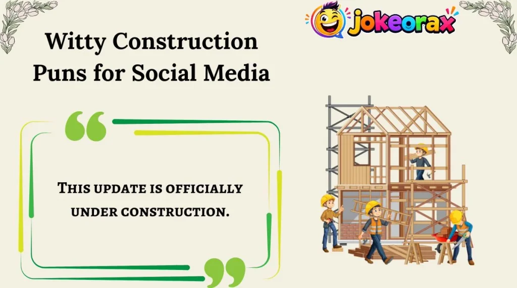 Witty Construction Puns for Social Media