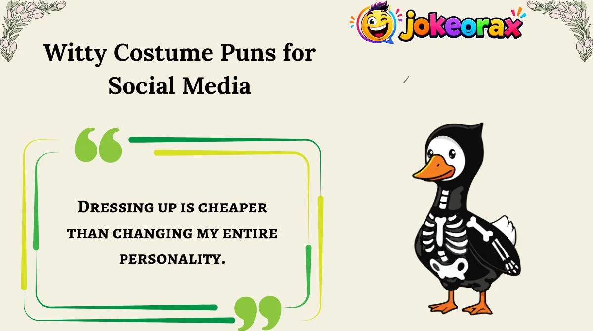 Witty Costume Puns for Social Media