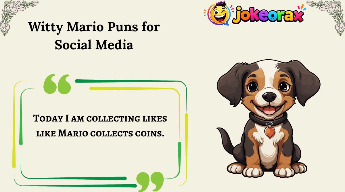 Witty Mario Puns for Social Media