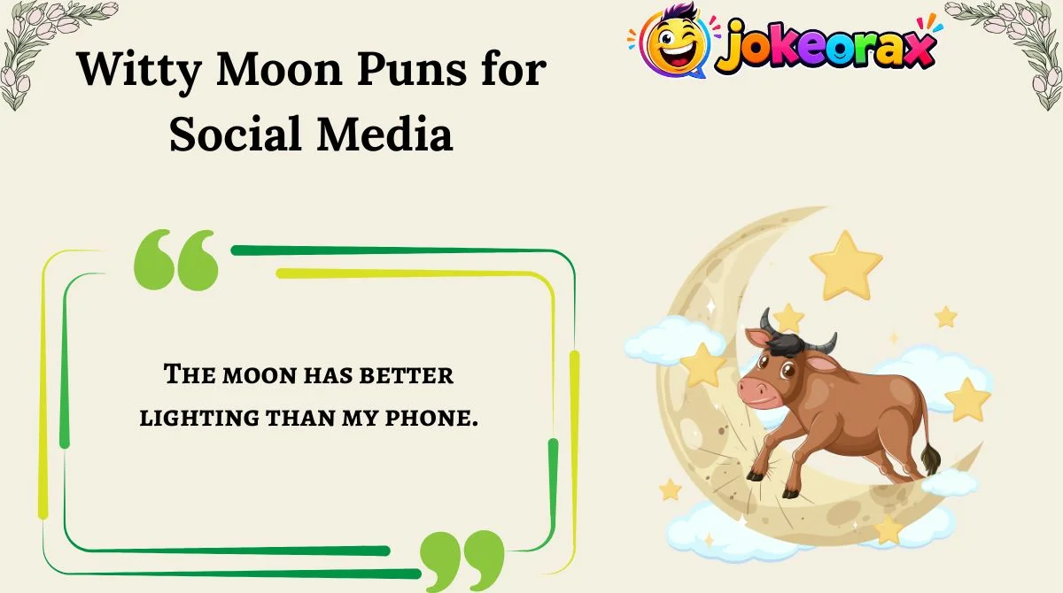 Witty Moon Puns for Social Media