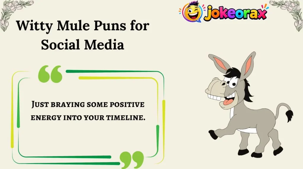 Witty Mule Puns for Social Media