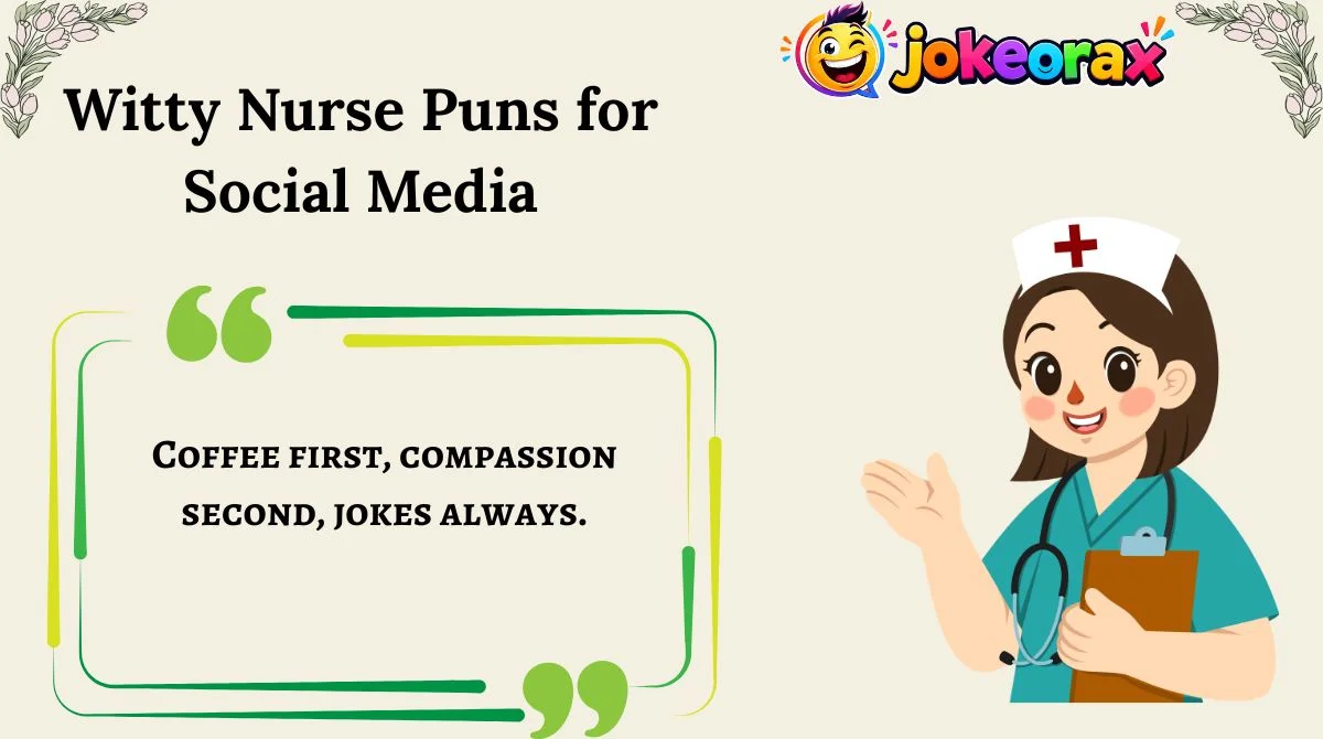 Witty Nurse Puns for Social Media