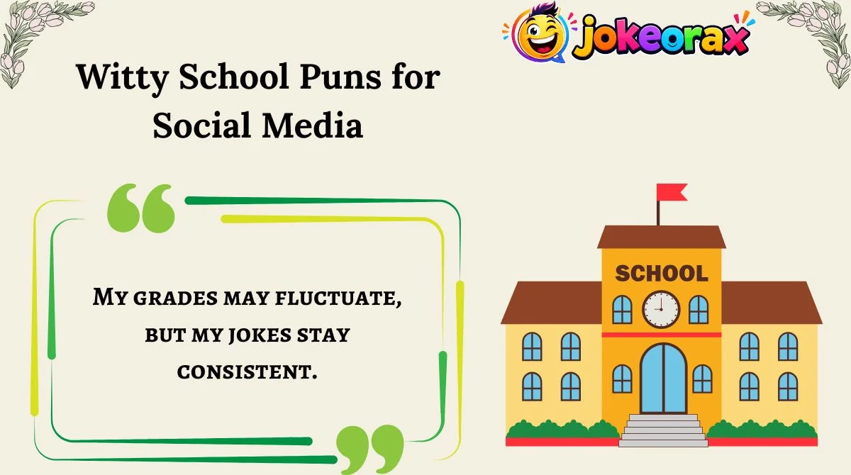 Witty School Puns for Social Media