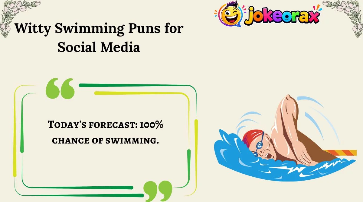 Witty Swimming Puns for Social Media