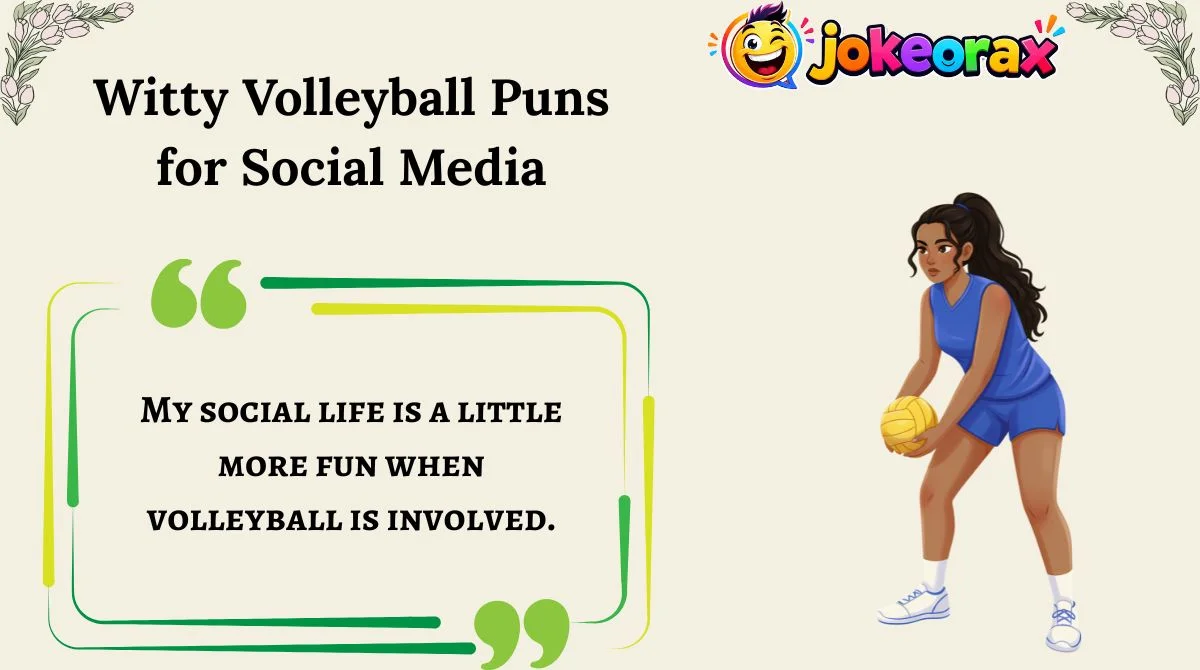 Witty Volleyball Puns for Social Media