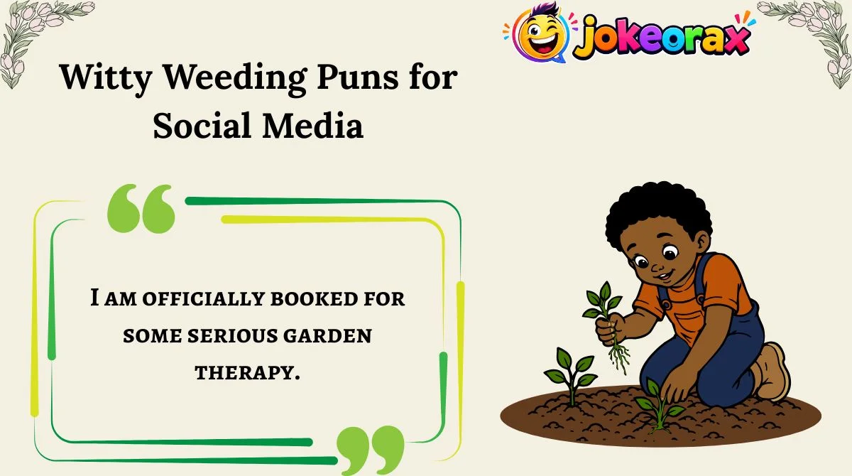 Witty Weeding Puns for Social Media